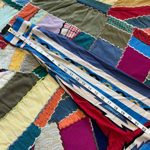 Vintage Rustler by Warngler Blue/Red/White Aztec Southwestern Pearl Snap Large - Picture 7 of 7